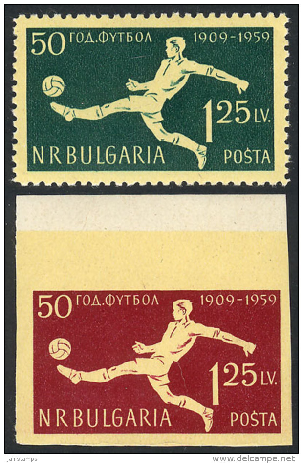 Sc.1068, Perforated + Imperforate, 1959 Football, MNH, VF Quality! - Autres & Non Classés