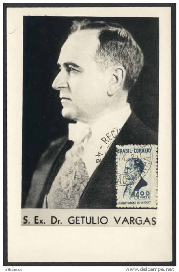 President Getulio VARGAS, Maximum Card Of 1939, VF Quality - Cartes-maximum