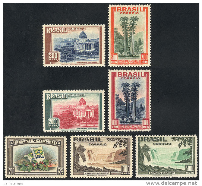 Sc.446/448 + 452 + 455/6, 1937/8 Landscapes, Coffee, Waterfalls Etc., Complete Set Of 7 Unmounted Values, VF... - Ungebraucht