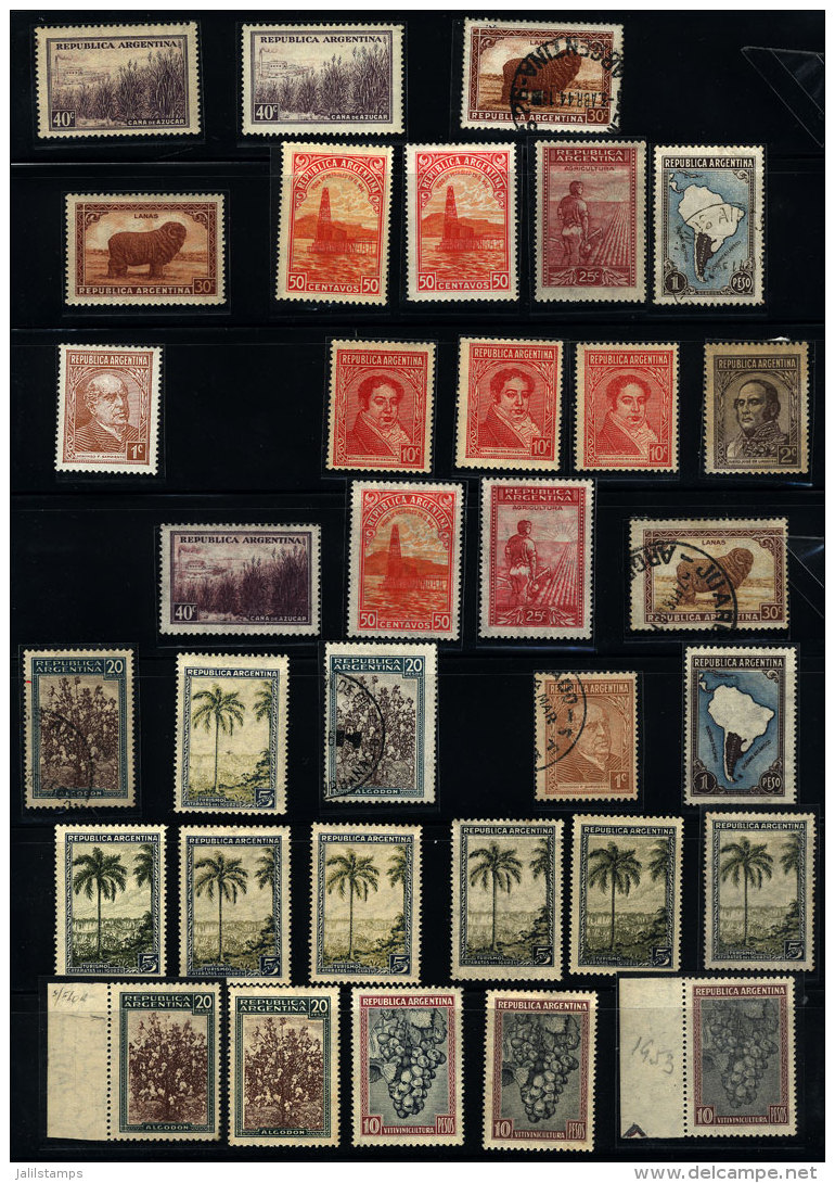 Accumulation Of Stamps Of The Proceres &amp; Riquezas Issue, Mint And Used And In General Of Fine To VF Quality,... - Collections, Lots & Séries