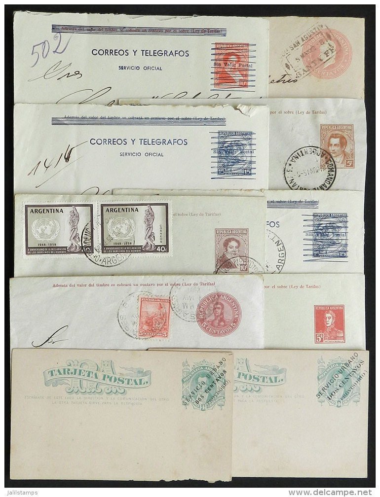 POSTAL STATIONERY ENVELOPES AND CARDS: 18 Varied Envelopes And Postal Stationeries, Some Of The Covers Have... - Collections, Lots & Séries