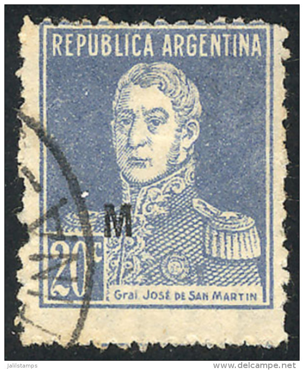 GJ.494, With Incomplete Overprint Var.: Only One 'M' Without Period Instead Of 'M.M.', Excellent Quality, Only... - Service