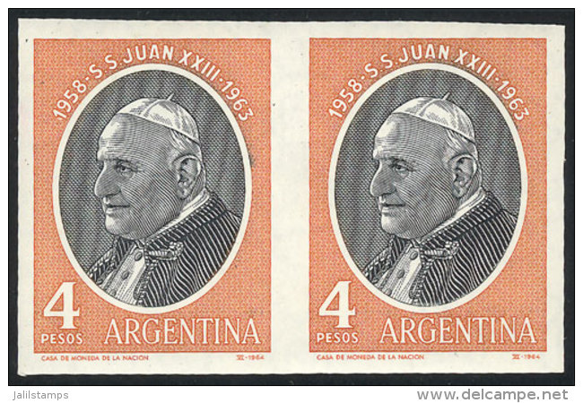 GJ.1280P, 1964 Pope John XXIII, IMPERFORATE PAIR, MNH, Excellent Quality, Rare! - Sonstige & Ohne Zuordnung