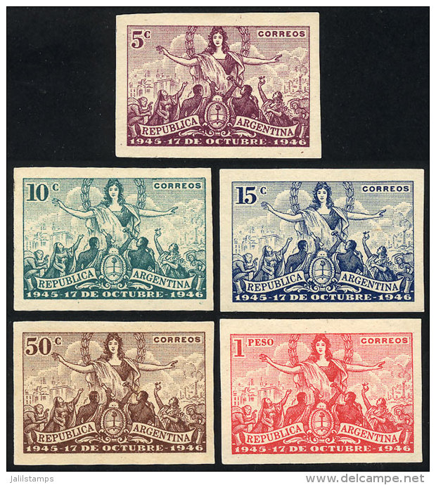 GJ.935/9, The Set Of 5 Values, Imperforate PROOFS In The Issued Colors, Printed On Regular Paper, Excellent... - Autres & Non Classés