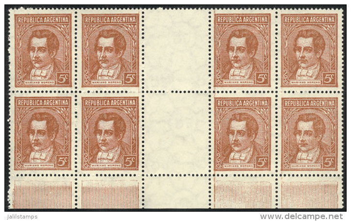 GJ.795EV, Block Of 8 Stamps With Central VERTICAL GUTTER, Unmounted, Excellent Quality, Catalog Value US$150 + 30% - Sonstige & Ohne Zuordnung