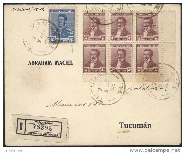 GJ.414 With Variety "white Spot Below The Right 12c." + GJ.400 Corner Block Of 6 (total Postage 36c.), Franking A... - Autres & Non Classés