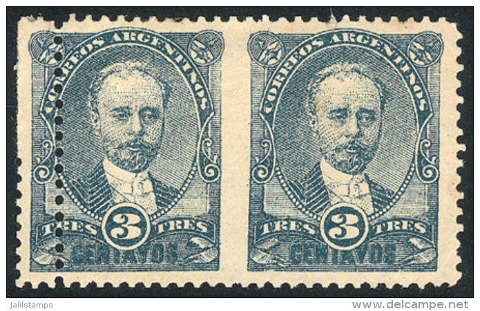 GJ.83PV, J.Celman, Horizontal Pair IMPERFORATE BETWEEN And With Double Vertical Perforation At Left, Minor Defect,... - Sonstige & Ohne Zuordnung