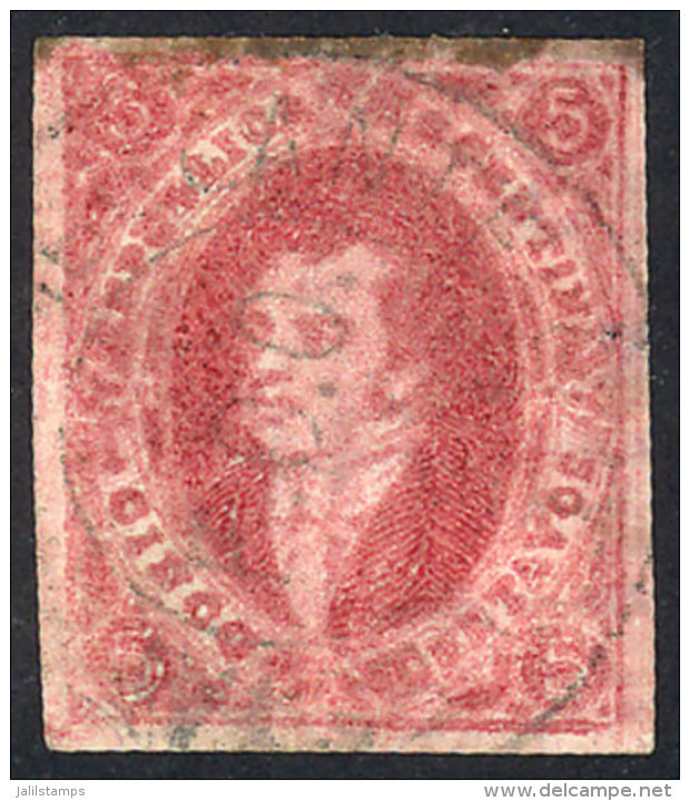 GJ.34c, 8th Printing WITH Lacroix Freres Watermark (very Notable, Covering About Half The Stamp), With Rare Cancel... - Gebraucht
