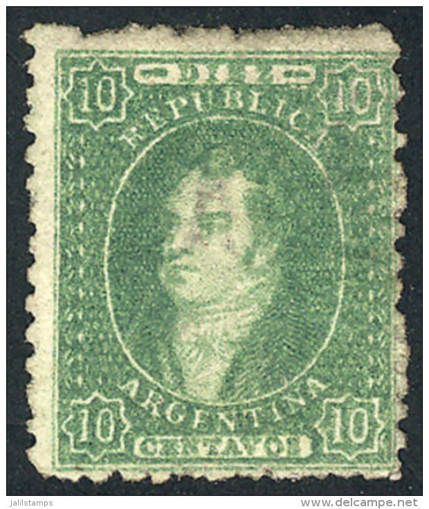 GJ.23, 10c. Worn Impression, Unused, VF Quality, Catalog Value US$100. - Ungebraucht