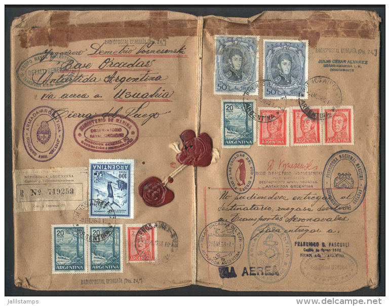 Registered Airmail Cover Sent From Buenos Aires To Engineer Demetrio Vosnesenski In The South Orkneys Station On... - Autres & Non Classés