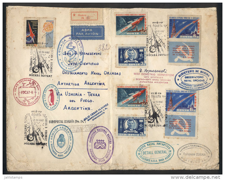 Registered Airmail Cover Sent From Russia To The Chief Scientist In The Orkneys Station On 12/AP/1962, With Several... - Autres & Non Classés