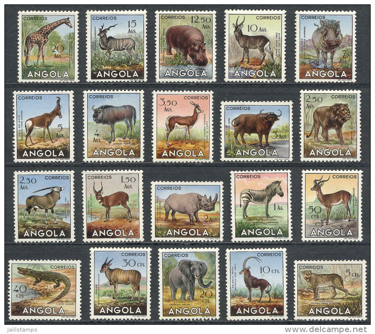 Sc.362/381, 1953 Animals, Cmpl. Set Of 20 Values, MNH, Excellent Quality, Catalog Value US$60+ - Angola