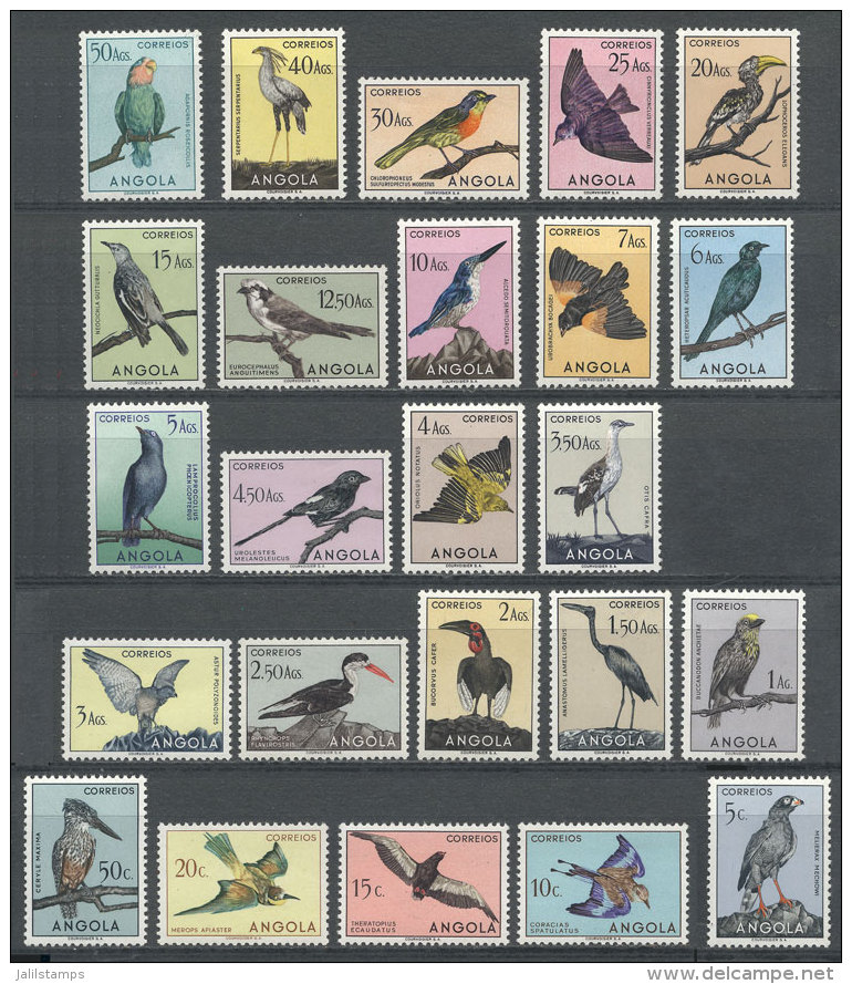 Sc.333/356, 1951 Birds, Cmpl. Set Of 24 Mint Values (several Are MNH, Including The High Value), Very Fine Quality,... - Angola