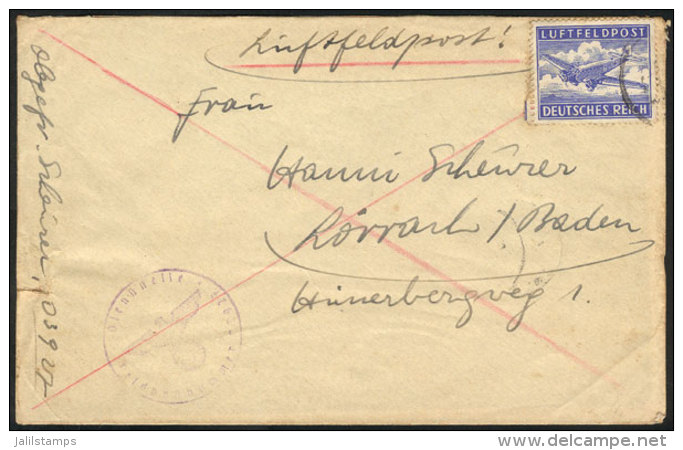 Cover Sent From The Front, Franked With Luftfeldpost Stamp, Very Nice! - Other & Unclassified