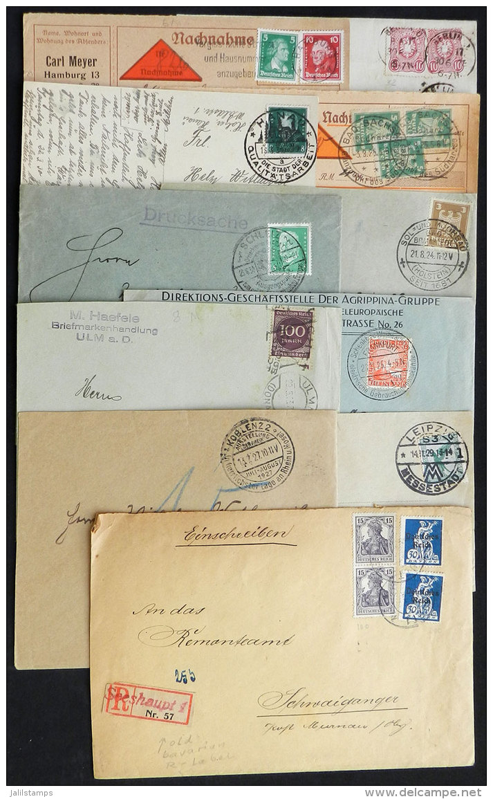 11 Covers, Cards Etc. Used Between 1878 And 1931, Interesting! - Autres & Non Classés