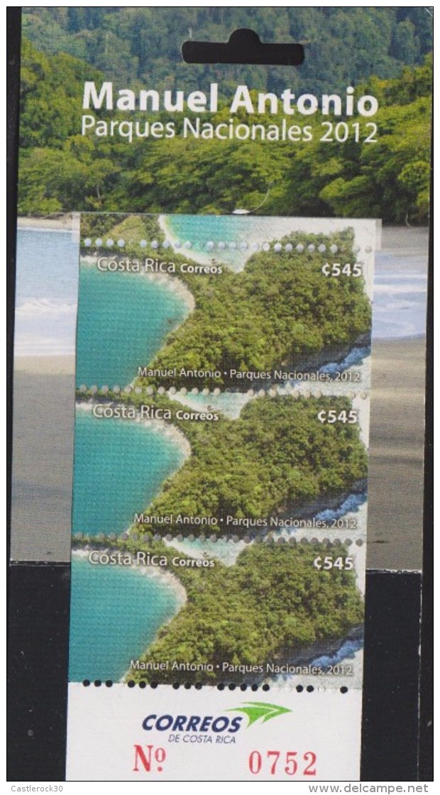 B)2012 COSTA RICA, MANUEL ANTONIO NATIONAL PARK, SEA, TREE, SOUVENIR SHEET, MNH - Costa Rica