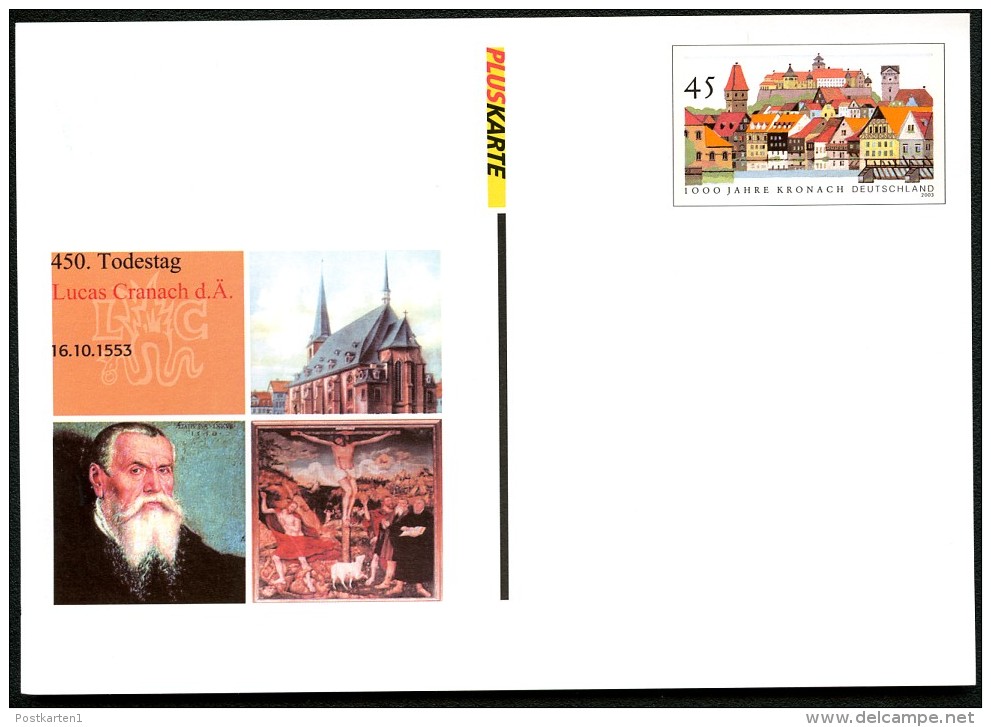 BUND PSo82 Sonderpostkarte LUCAS CRANACH ** 2003 - Cartes Postales - Neuves