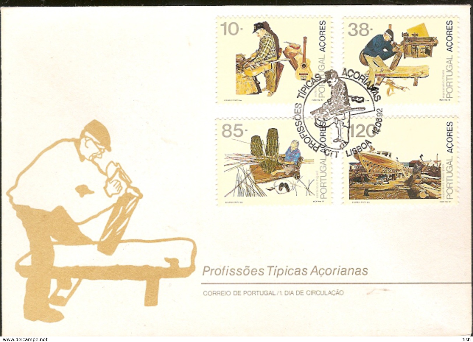 Portugal & FDC Typical Occupations Of The Azores, Lisbon 1992 (2092) - Other & Unclassified