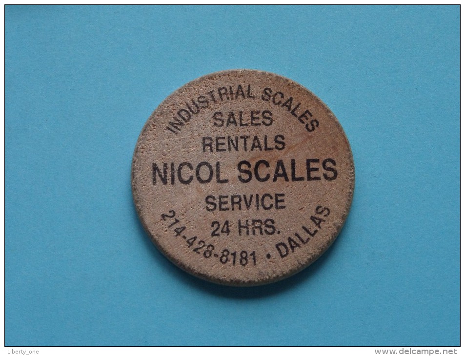 GOOD LUCK NICOL SCALES Systems DALLAS 214-428-8181 Service 24 Hrs. ( Wood ) ( Please See Photo ) !! - Sonstige & Ohne Zuordnung