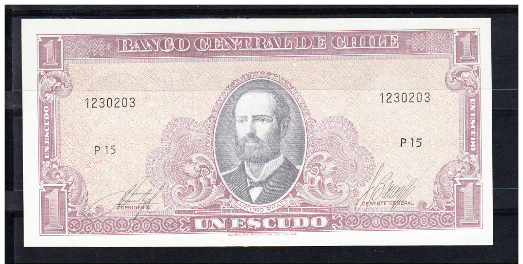 CHILE 1975    1 ESCUDO  .ARTURO PRAT   NUEVO SIN CIRCULAR  B801 - Chile