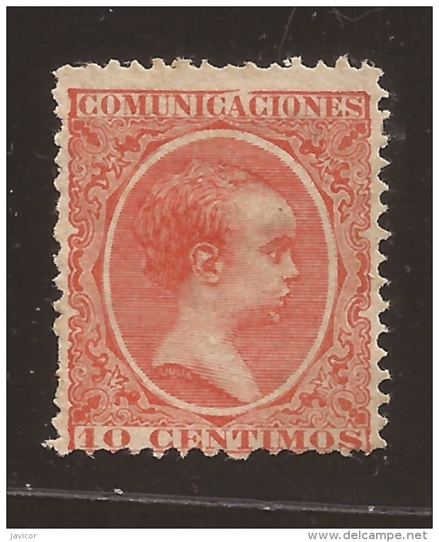 1889-99 Alfonso XIII Tipo Pelon Edifil 218* VC 265,00€ - Nuevos