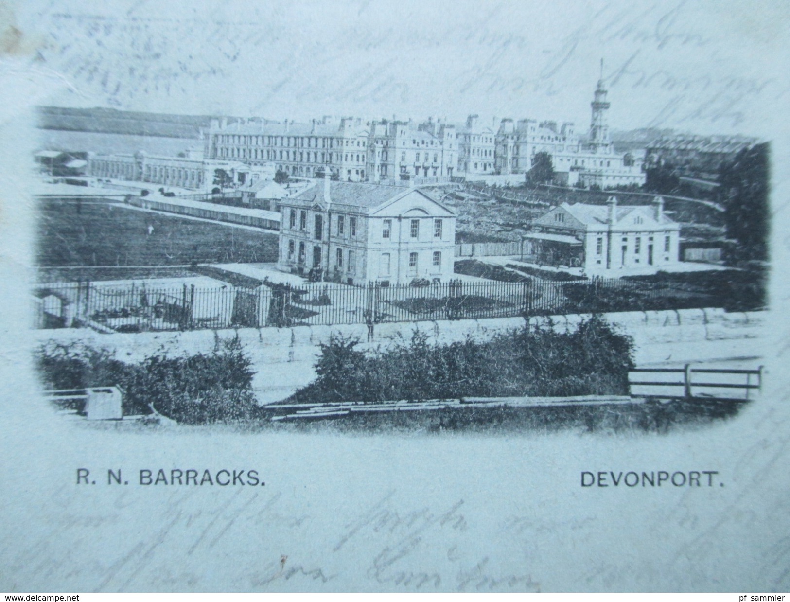 AK 1900 R. N. Barracks. Devonport. Devonport - Schönwald (Schwarzwald / Baden) - Plymouth