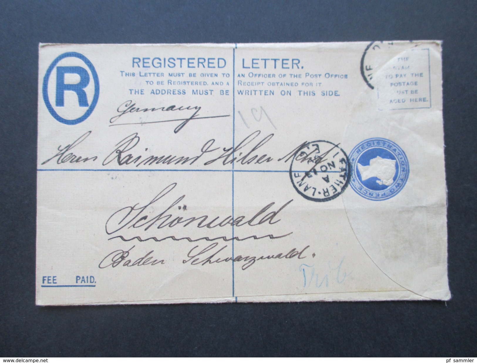 GB 1899 - 1920 Registered Letter / Postcards / Streifband! 7 Stück! Aus Einer Korrespondenz! Interessant?! - Verzamelingen