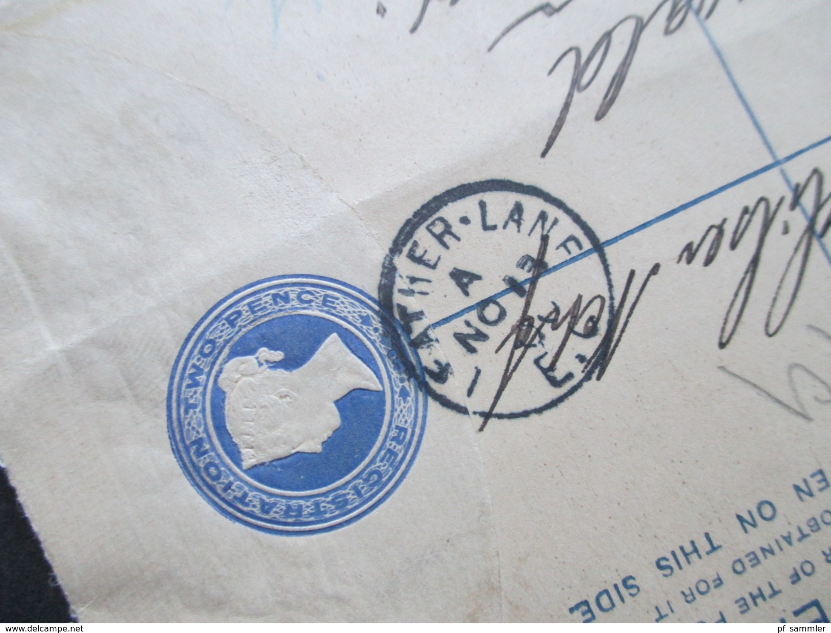 GB 1899 - 1920 Registered Letter / Postcards / Streifband! 7 Stück! Aus Einer Korrespondenz! Interessant?! - Verzamelingen