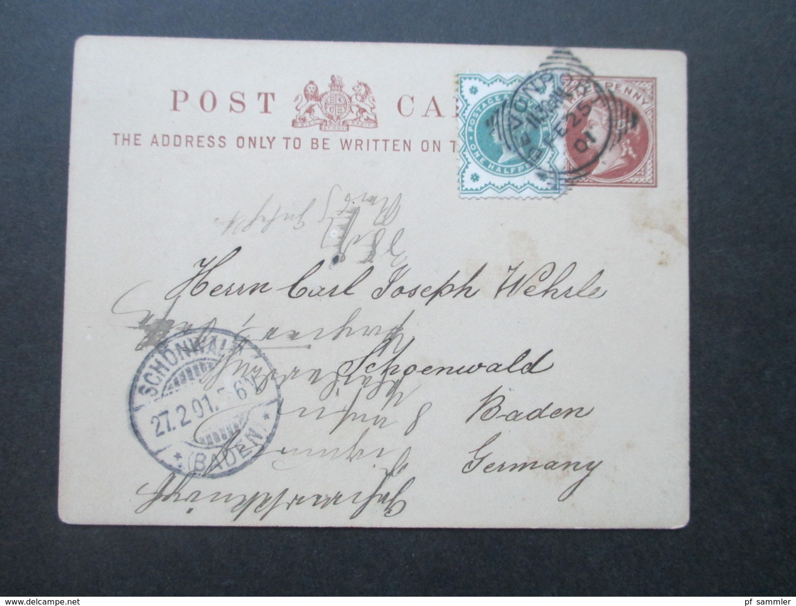 GB 1899 - 1920 Registered letter / Postcards / Streifband! 7 Stück! aus einer Korrespondenz! Interessant?!