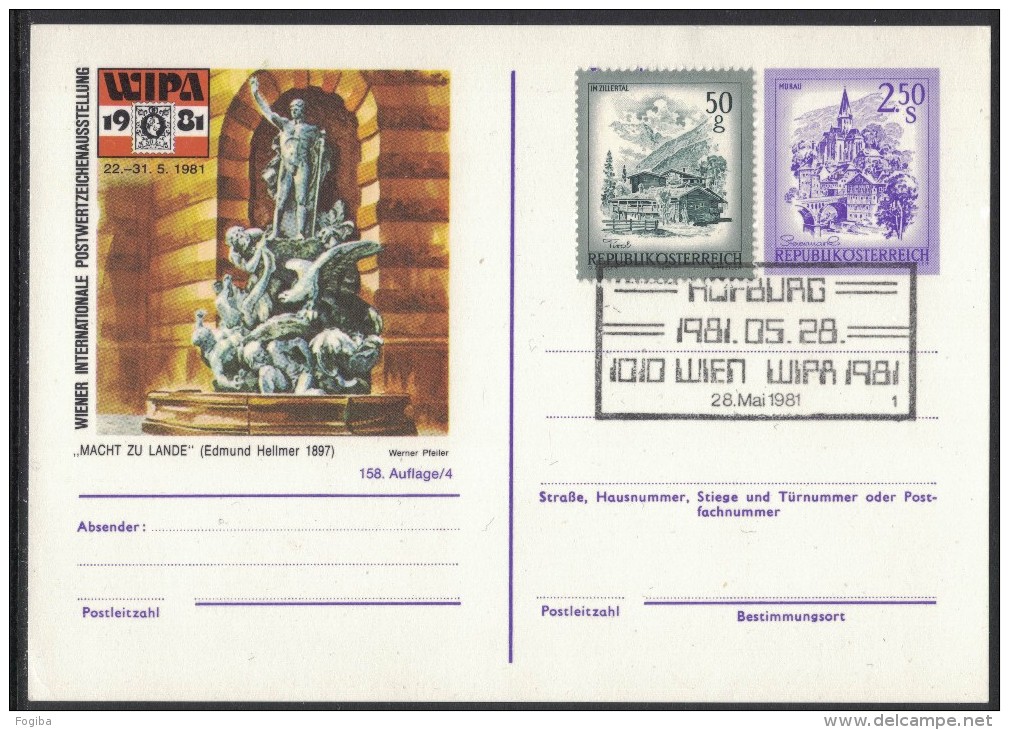 JP211     Austria Österreich  WIPA 1981 Wien  Postkarte - Andere & Zonder Classificatie