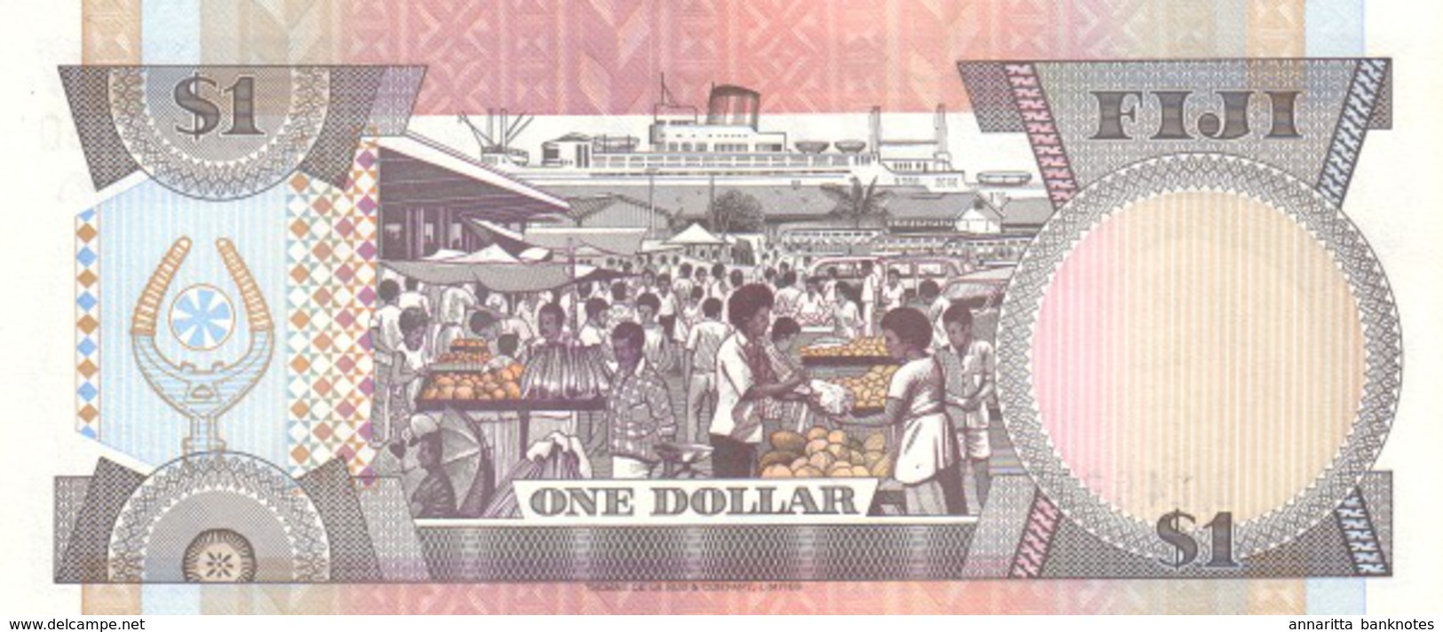 FIJI 1 DOLLAR ND (1993) P-89 UNC  [FJ501b] - Fiji