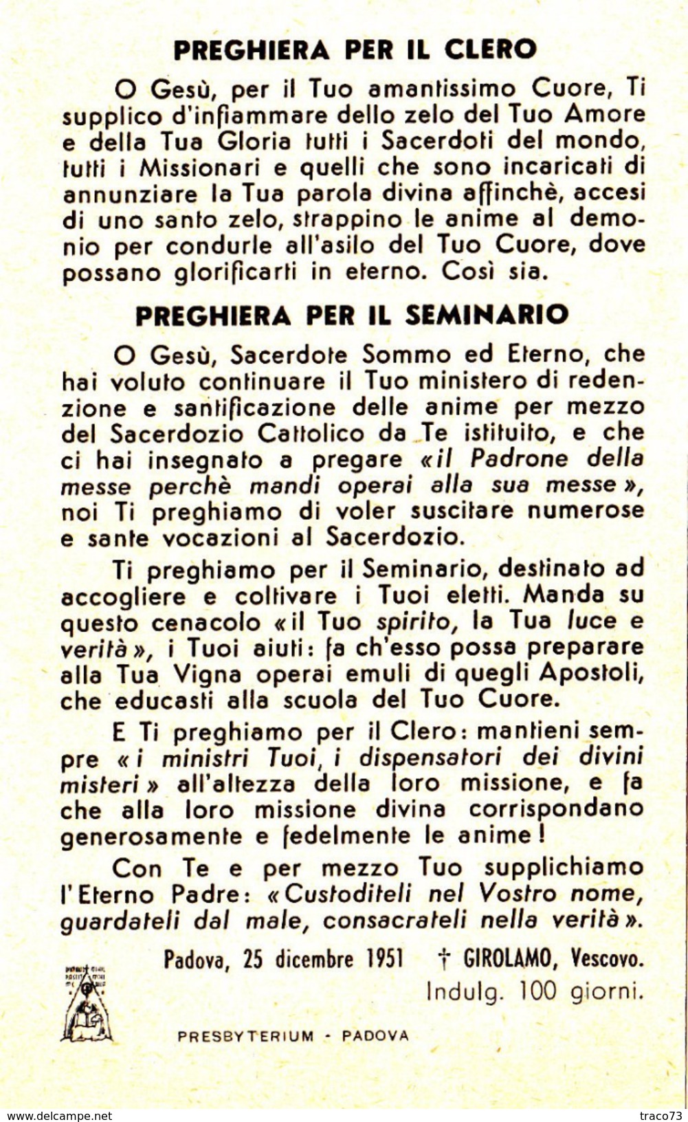 IL SACERDOTE AMBASCIATORE  _ SANTINO - Santini