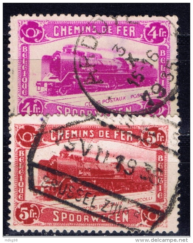 B+ Belgien 1934 Mi 9-10 Postpaketmarke - Gepäck [BA]