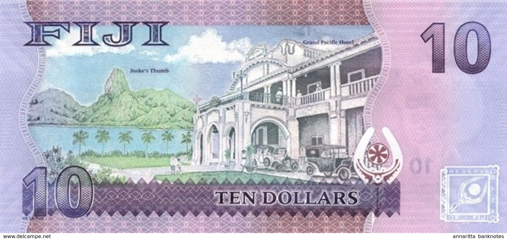 FIJI 10 DOLLARS ND (2013) P-116 UNC  [FJ527a] - Fiji