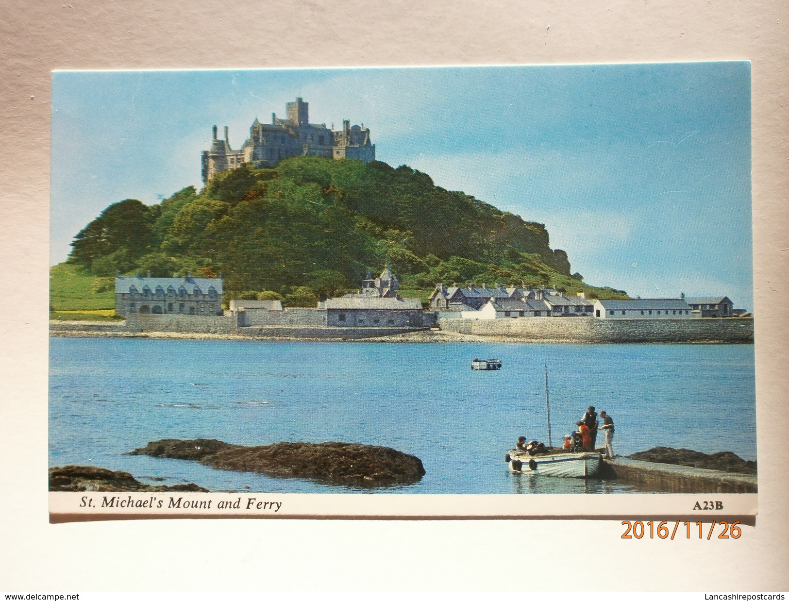 Postcard St Michaels Mount And Ferry Cornwall My Ref B1221 - St Michael's Mount