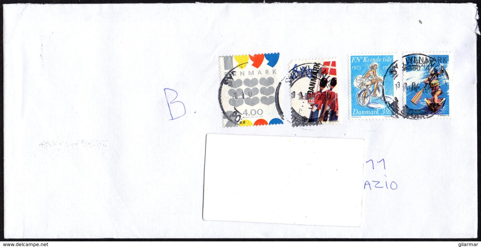 DENMARK - MAILED ENVELOPE - UNITED NATIONS: CYCLING / CANOEING / MILLENNIUM / CHILDRENS TOYS - Brieven En Documenten