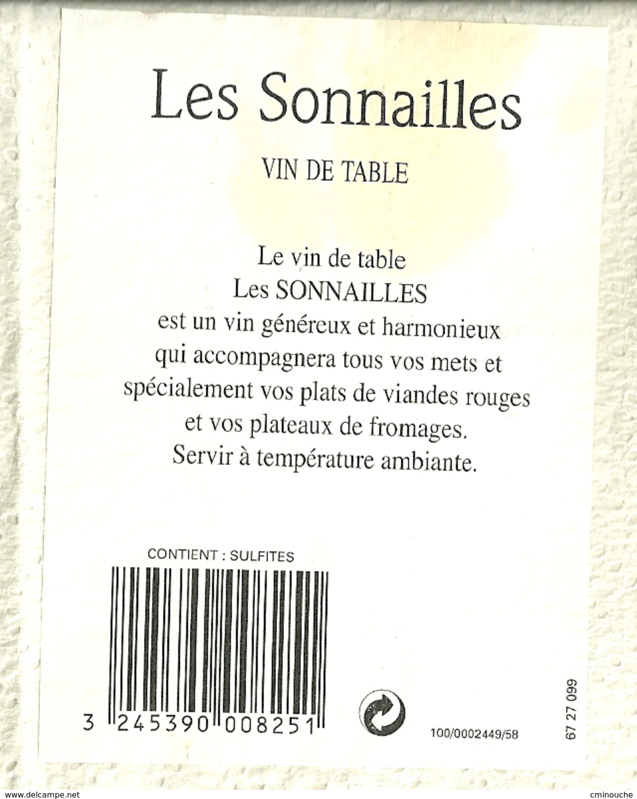 Etiquette De Vin Les Sonnailles Vendangeuses Au Travail - Lavori