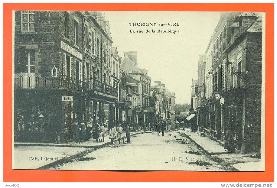 CPA 50 Torigni - Thorigny Sur Vire " La Rue De La République " LJCP 9 - Other & Unclassified