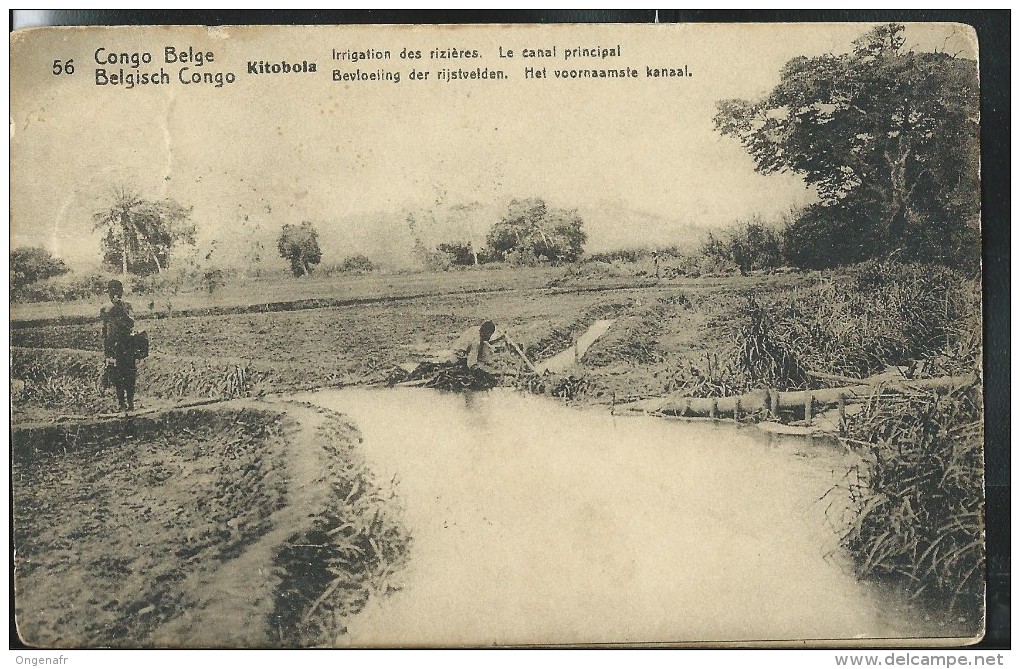 Carte N° 42. Vue: 56. Kitoboia Irrigation Des Rizières-le Canal Principal  Double Obl - Postwaardestukken