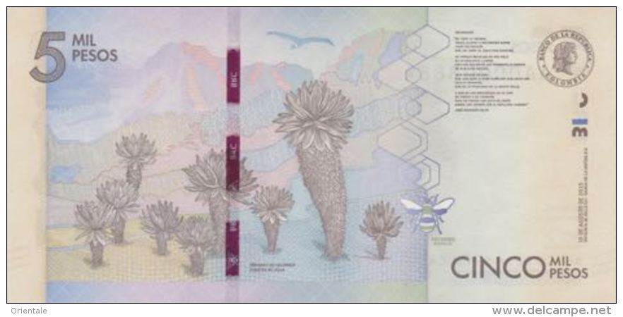 COLOMBIA P. 459 5000 P 2015 UNC - Colombia