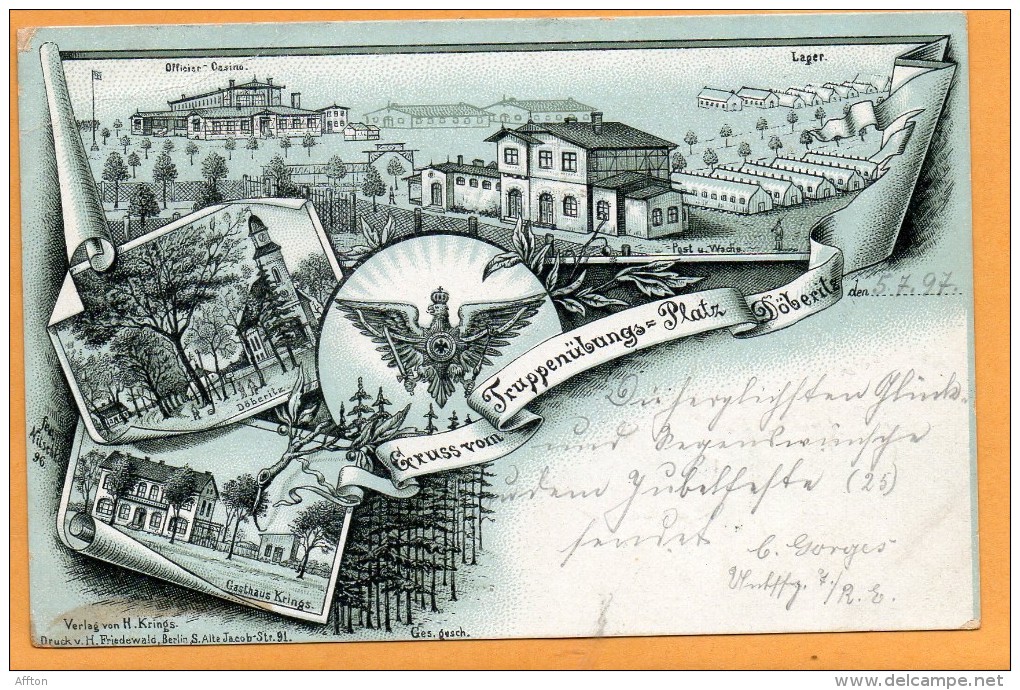 Gruss Aus Doeberitz Dallgow 1897 Postcard - Dallgow-Döberitz