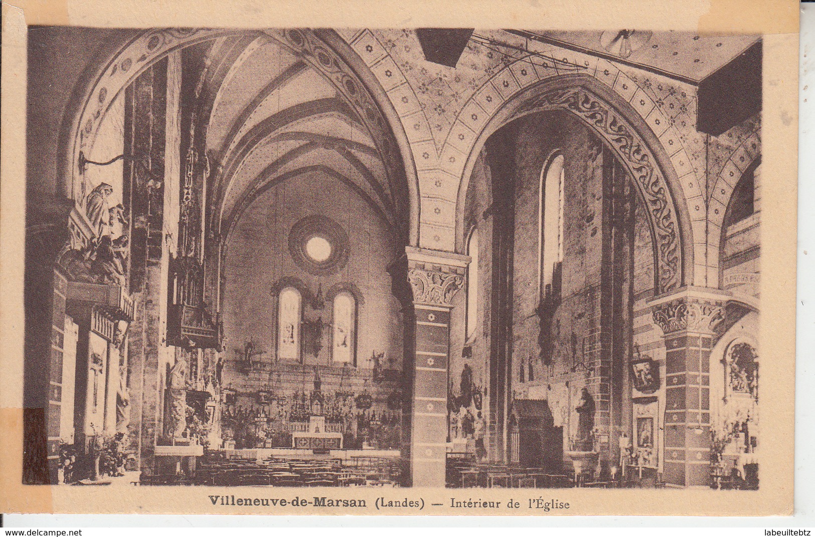 VILLENEUVE DE MARSAN ( Landes ) - Intérieur De L'église  PRIX FIXE - Villeneuve De Marsan