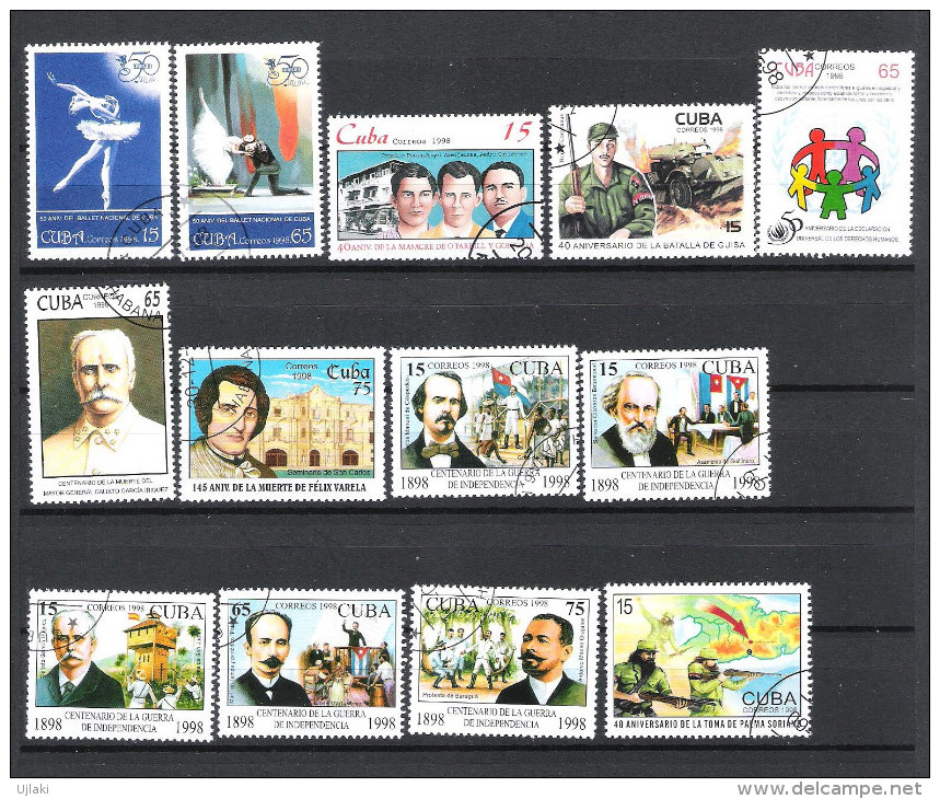 CUBA: Lot  De 60 TP: Année 1998 - Lots & Serien