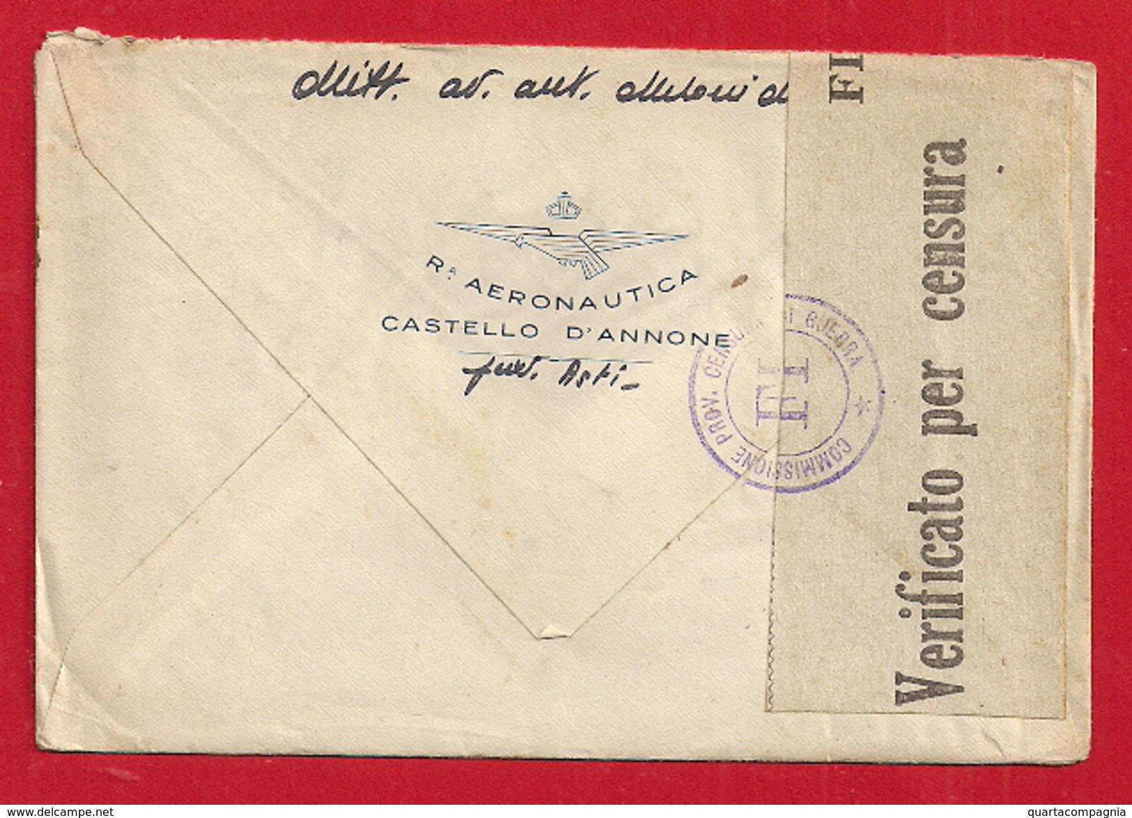 AERONAUTICA CASTELLO D'ANNONE ASTI 1942 - Guerre 1939-45