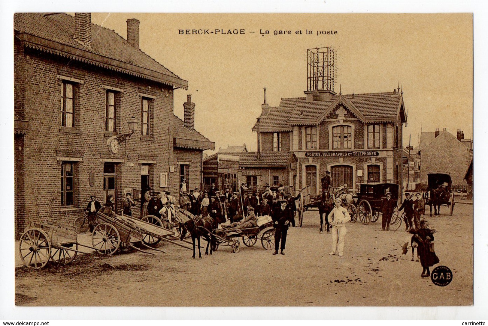 BERCK PLAGE - CAB - La Gare Et La Poste - Chocolat VINAY - 62 - Pas De Calais - Berck