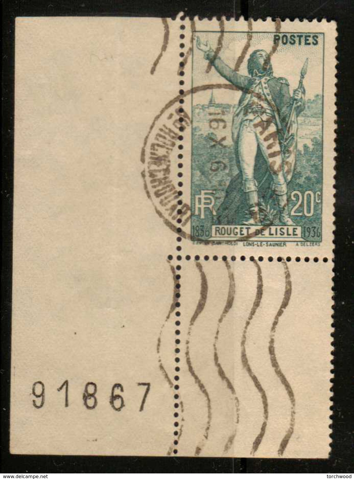 France  Sc# 309 (o)  Used PL# Sgl 1936 - Usati