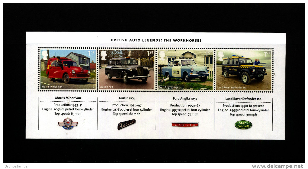 GREAT BRITAIN - 2013  BRITISH AUTO LEGENDS  MS  MINT NH - Blocs-feuillets