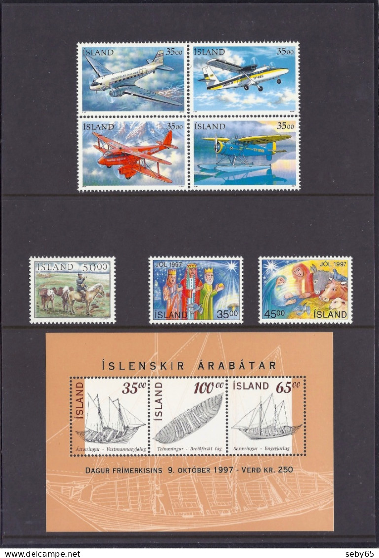 Iceland / Island / Islande 1997 - Complete Full Set, Year Pack, Jahr Komplett, Complet Année, MNH - Ongebruikt