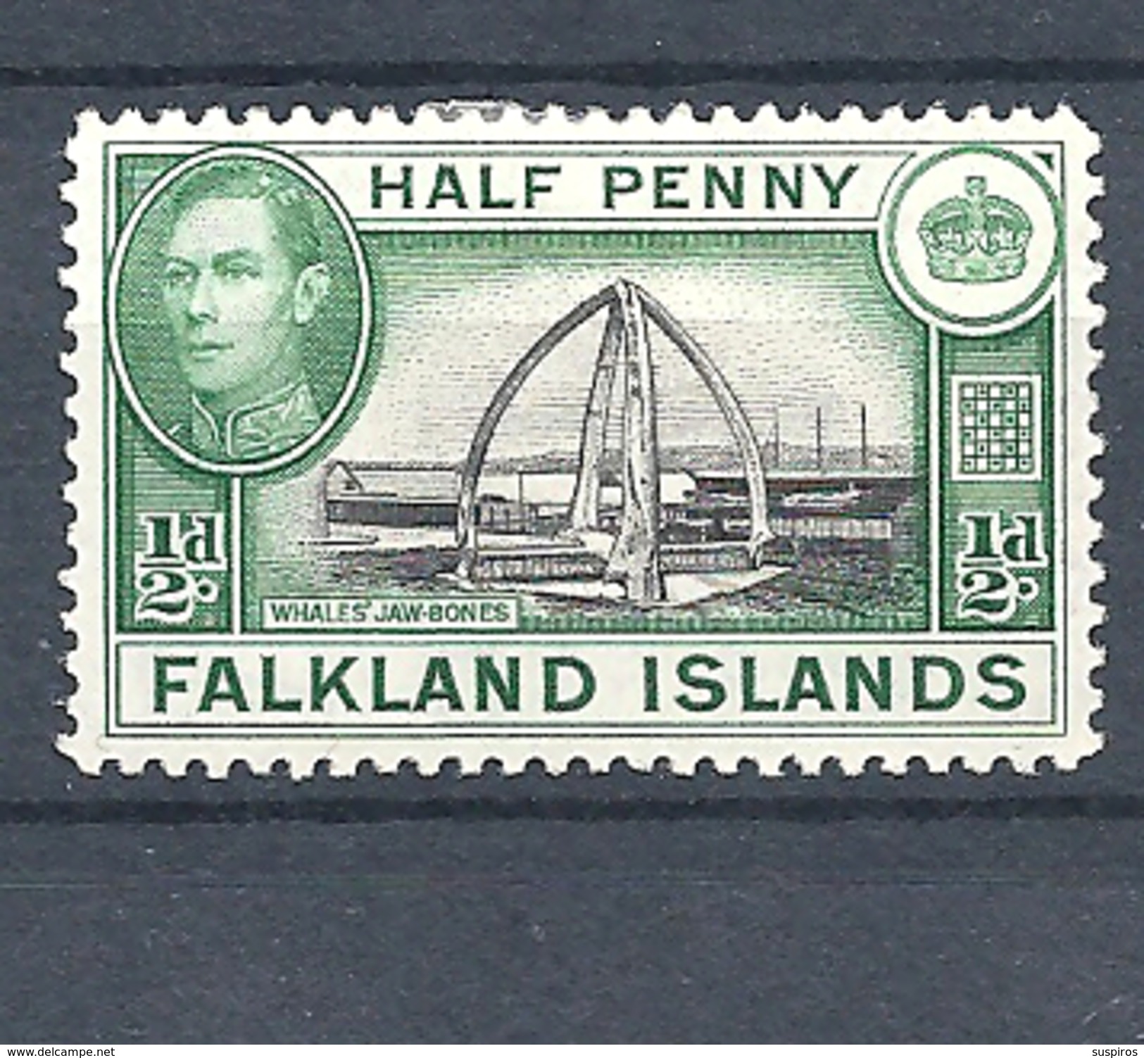 FALKLAND ISLANDS 1938 King George VI - Local Motives  HINGED - Islas Malvinas