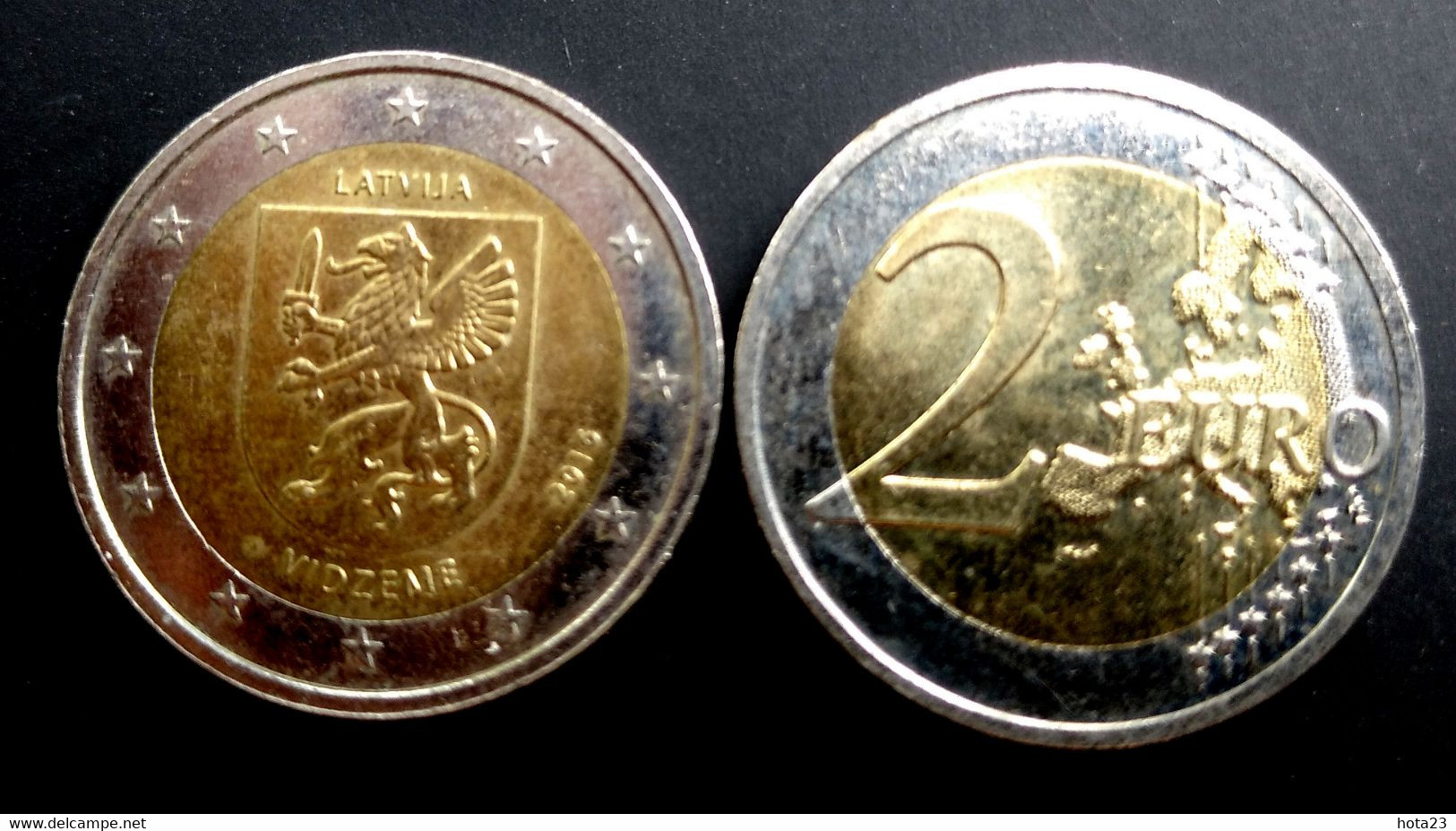 2 Euro Lettonia  Lettland Latvia 2016  Region Vidzeme -  LION / DRAGON SABER - COIN CIRCULATED - Lettonie